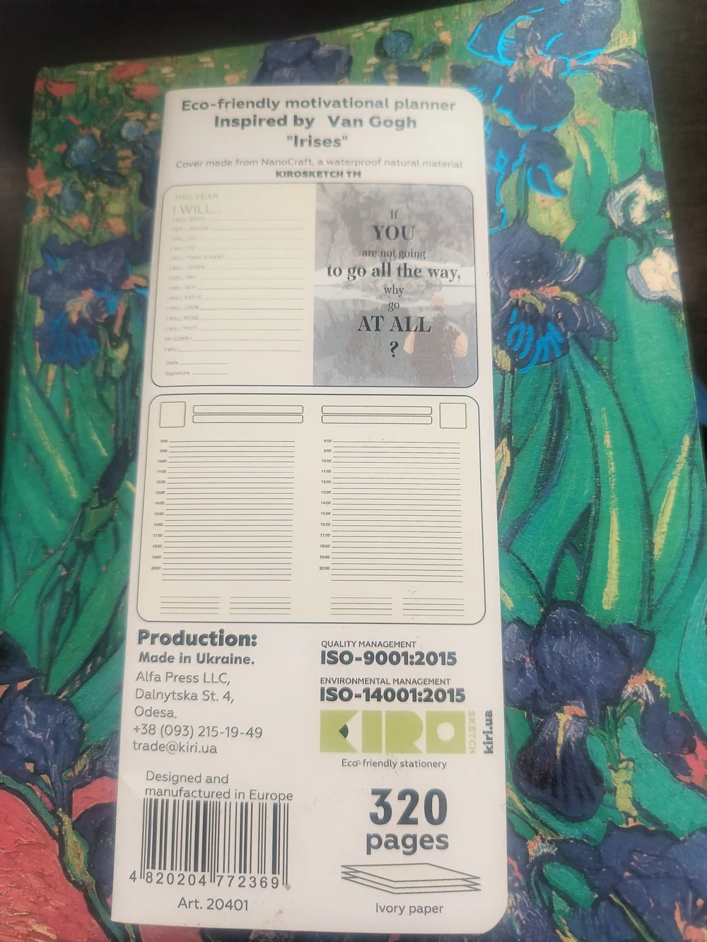 Motivational Planner Notebook - Teal & Blue Floral Cover